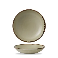 DUDSON Assiette coupe creuse rond Linen porcelaine vitrifiée Ø 24,8 cm Harvest Clearance