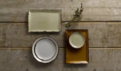 DUDSON Assiette coupe creuse rond Linen porcelaine vitrifiée Ø 24,8 cm Harvest Clearance