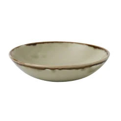 Assiette coupe creuse rond Linen porcelaine vitrifiée Ø 18,2 cm Harvest - DUDSON