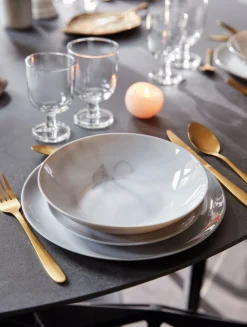 Assiette coupe creuse rond marbre gris verre opal Ø 20 cm Diwali - LUMINARC Hot