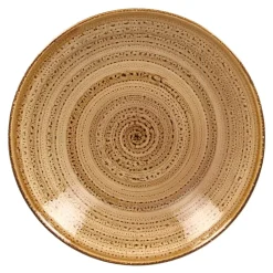 RAK Assiette coupe creuse rond marron porcelaine vitrifiée Ø 25,9 cm Twirl Clearance