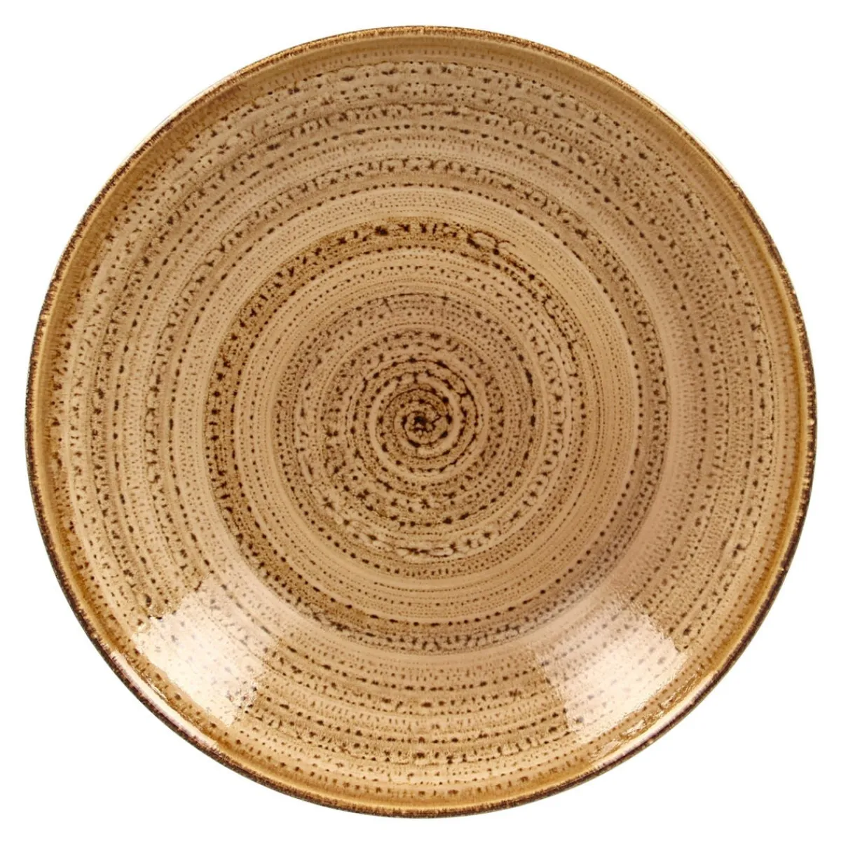 RAK Assiette coupe creuse rond marron porcelaine vitrifiée Ø 25,9 cm Twirl Clearance
