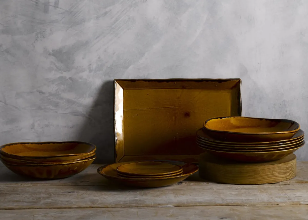 Assiette coupe creuse rond marron porcelaine vitrifiée Ø 18,2 cm Harvest - DUDSON Clearance