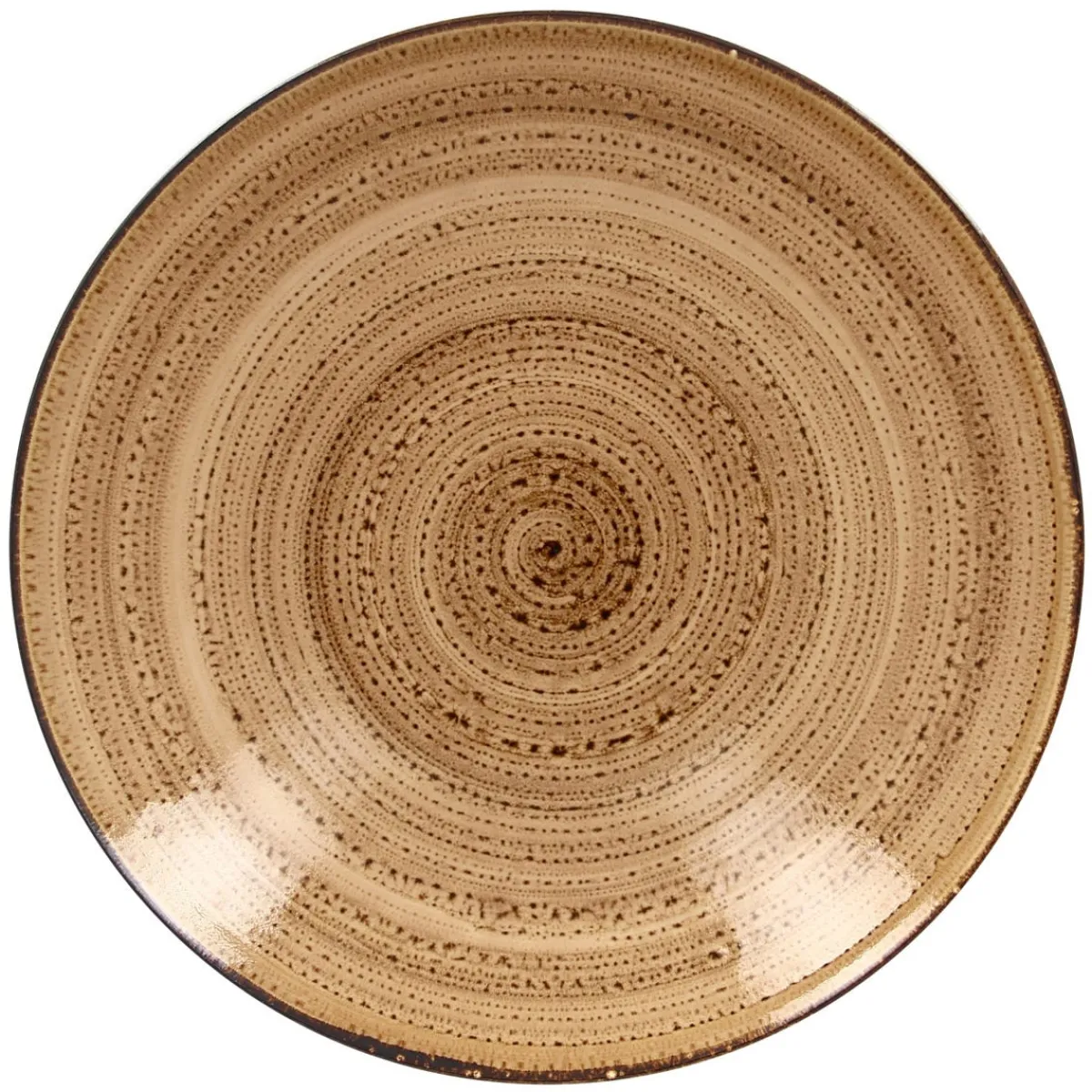 Assiette coupe creuse rond marron porcelaine vitrifiée Ø 29,9 cm Twirl - RAK