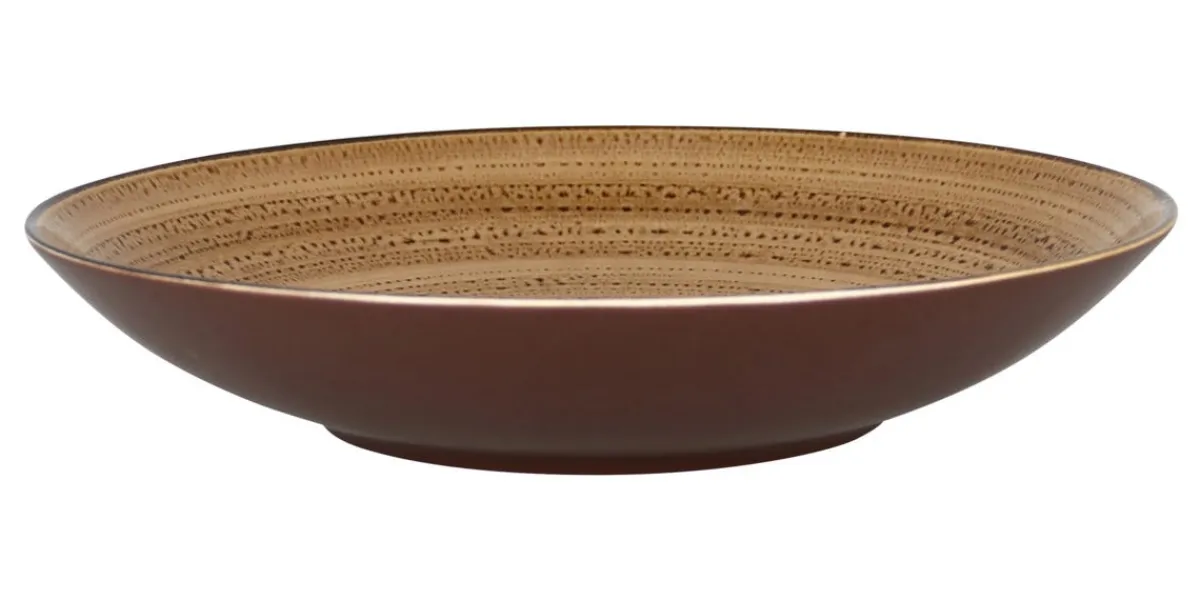 Assiette coupe creuse rond marron porcelaine vitrifiée Ø 29,9 cm Twirl - RAK