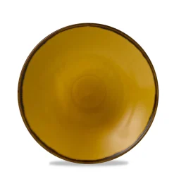 Assiette coupe creuse rond Mustard porcelaine vitrifiée Ø 27,8 cm Harvest - DUDSON Online