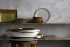 Assiette coupe creuse rond Natural porcelaine vitrifiée Ø 24,8 cm Harvest - DUDSON Hot