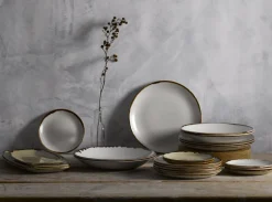 DUDSON Assiette coupe creuse rond Natural porcelaine vitrifiée Ø 18,2 cm Harvest New