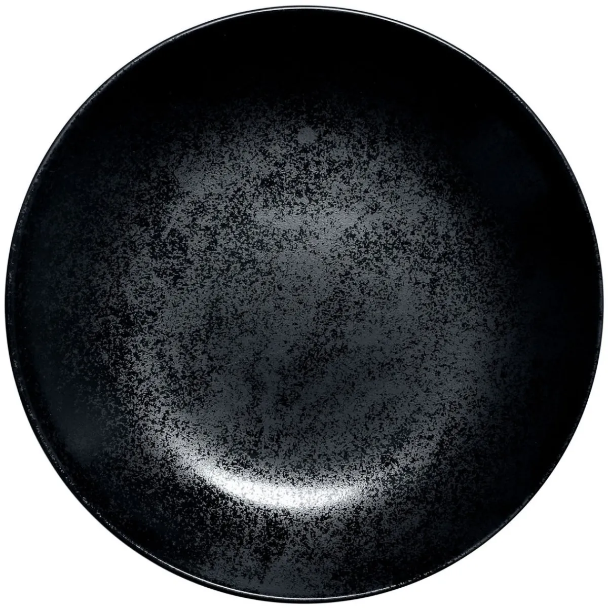 RAK Assiette coupe creuse rond noir porcelaine vitrifiée Ø 22,2 cm Karbon Sale