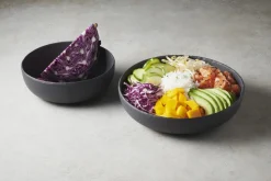 Assiette coupe creuse rond noir porcelaine culinaire Ø 22 cm Basalt - REVOL New
