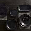 Assiette coupe creuse rond noir porcelaine vitrifiée Ø 24,8 cm Evo Origins - DUDSON New