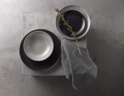 Assiette coupe creuse rond noir porcelaine vitrifiée Ø 24,8 cm Evo Origins - DUDSON New