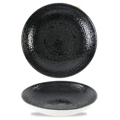 CHURCHILL Assiette coupe creuse rond noir porcelaine vitrifiée Ø 18,2 cm Chroma Online