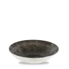 CHURCHILL Assiette coupe creuse rond noir porcelaine vitrifiée Ø 24,8 cm Stone Quartz Best