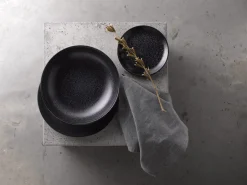 Assiette coupe creuse rond noir porcelaine vitrifiée Ø 18,2 cm Evo Origins - DUDSON Outlet