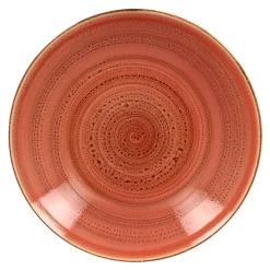 RAK Assiette coupe creuse rond orange porcelaine vitrifiée Ø 25,9 cm Twirl Sale