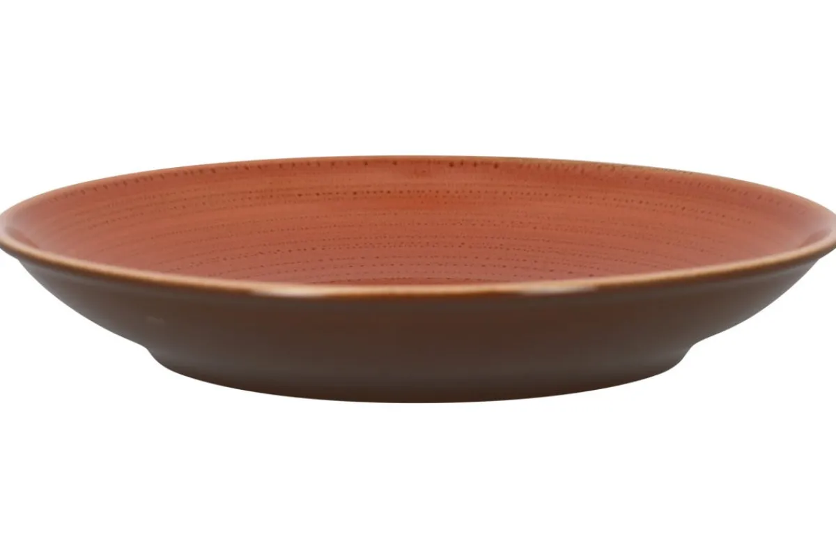 RAK Assiette coupe creuse rond orange porcelaine vitrifiée Ø 27,8 cm Twirl Best