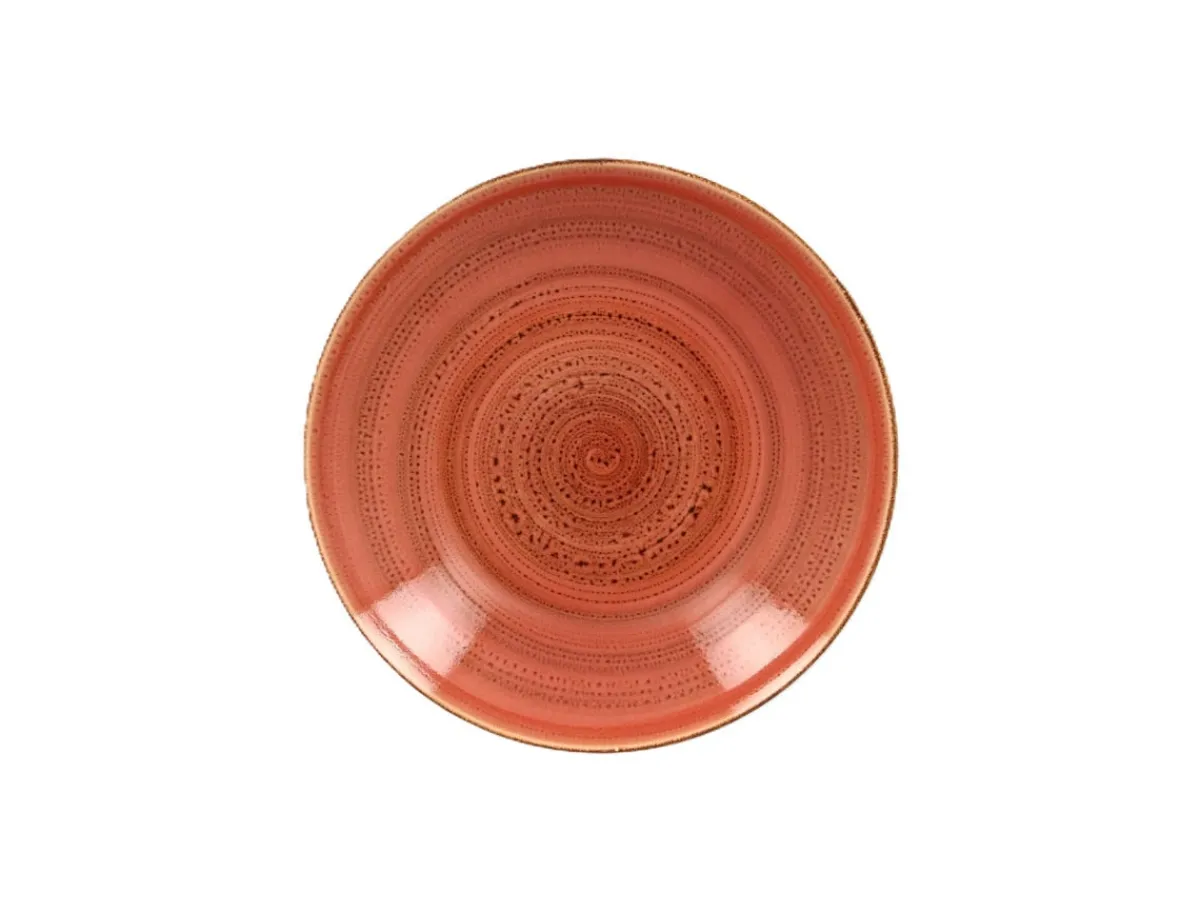 RAK Assiette coupe creuse rond orange porcelaine vitrifiée Ø 27,8 cm Twirl Best