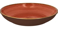 Assiette coupe creuse rond orange porcelaine vitrifiée Ø 36,2 cm Twirl - RAK Discount