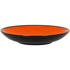 Assiette coupe creuse rond orange porcelaine vitrifiée Ø 22,2 cm Fire - RAK Outlet