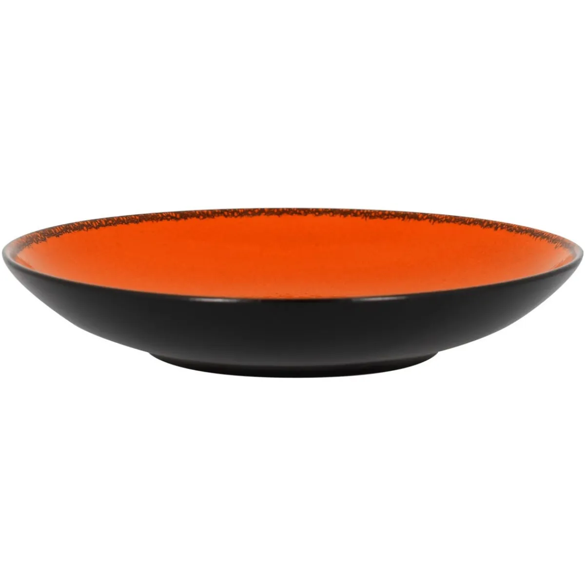 Assiette coupe creuse rond orange porcelaine vitrifiée Ø 22,2 cm Fire - RAK Outlet