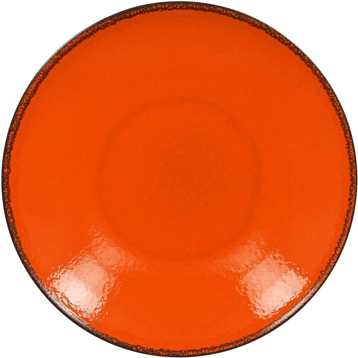 Assiette coupe creuse rond orange porcelaine vitrifiée Ø 22,2 cm Fire - RAK Outlet