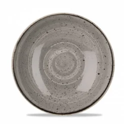 CHURCHILL Assiette coupe creuse rond peppercorn porcelaine vitrifiée Ø 24,8 cm Stonecast Grey Clearance