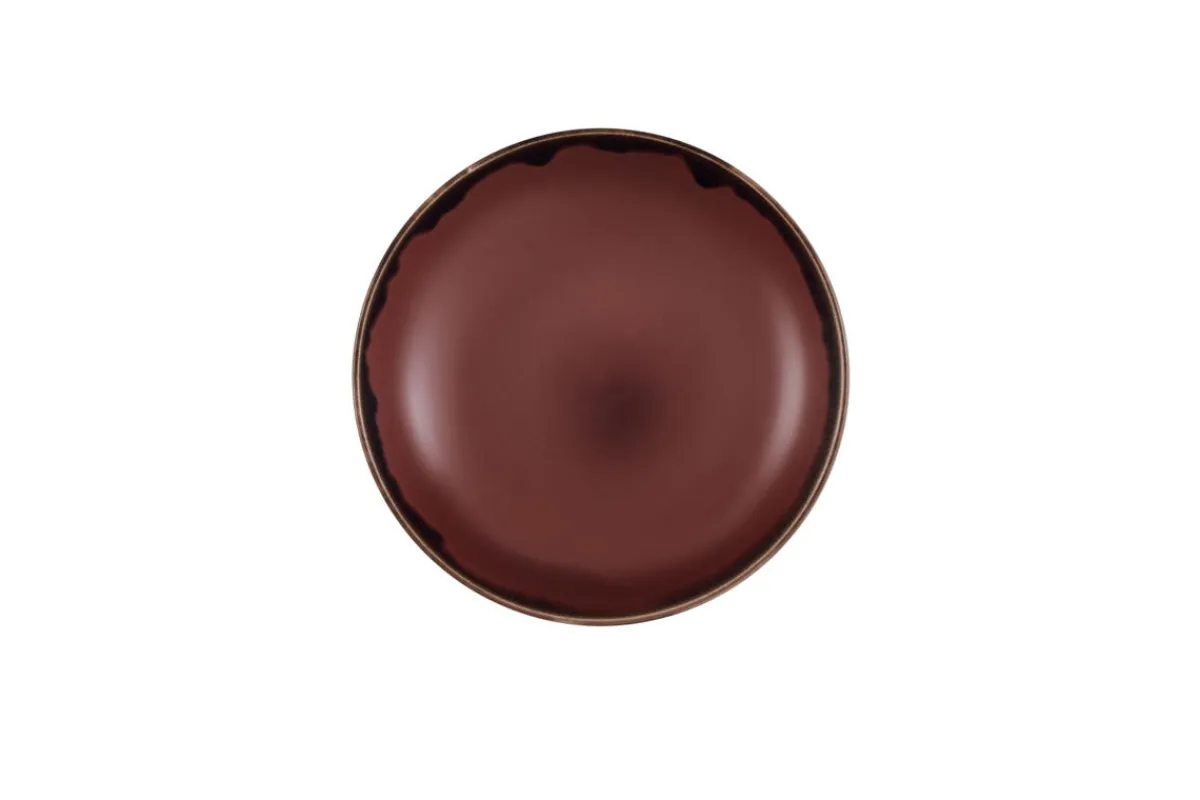 Assiette coupe creuse rond prune porcelaine vitrifiée Ø 24,8 cm Harvest - DUDSON Hot