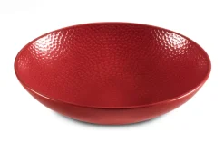 Assiette coupe creuse rond rouge grès émaillé Ø 25 cm Stone - MEDARD DE NOBLAT Clearance