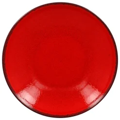 Assiette coupe creuse rond rouge porcelaine vitrifiée Ø 27,8 cm Fire - RAK Outlet