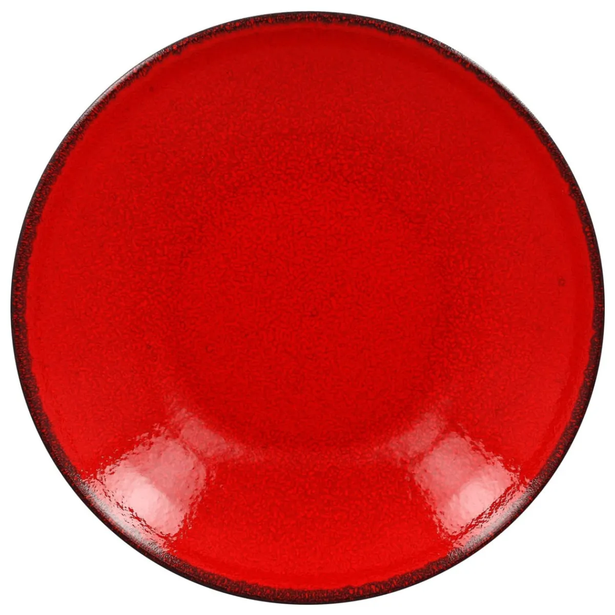 Assiette coupe creuse rond rouge porcelaine vitrifiée Ø 27,8 cm Fire - RAK Outlet