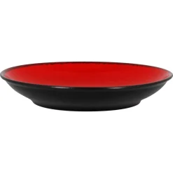 Assiette coupe creuse rond rouge porcelaine vitrifiée Ø 27,8 cm Fire - RAK Outlet