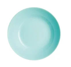Assiette coupe creuse rond turquoise verre opal Ø 20 cm Diwali - LUMINARC Outlet