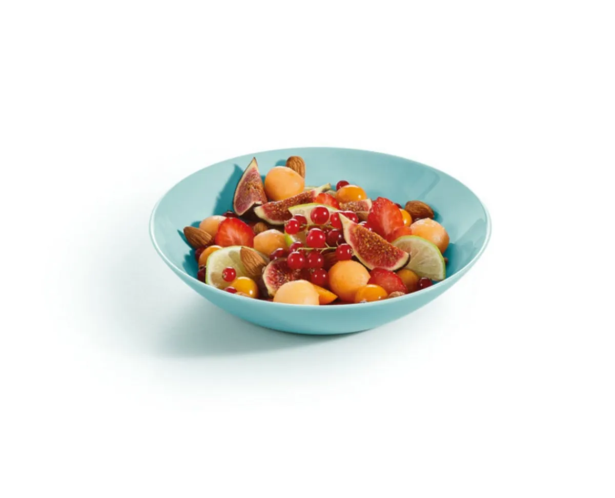Assiette coupe creuse rond turquoise verre opal Ø 20 cm Diwali - LUMINARC Outlet