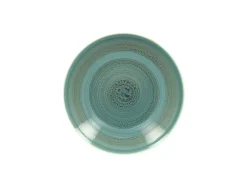RAK Assiette coupe creuse rond turquoise porcelaine vitrifiée Ø 27,8 cm Twirl Discount