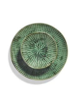 SERAX Assiette coupe creuse rond vert grès émaillé Ø 27 cm 27 cm Verde Lanza Hot