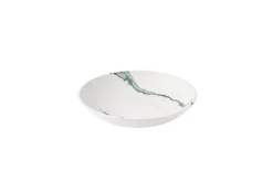 CHURCHILL Assiette coupe creuse rond vert porcelaine vitrifiée Ø 24,8 cm Inked Tide Accents Sale