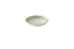 Assiette coupe creuse rond vert porcelaine vitrifiée Ø 18,2 cm Elements Fern - CHURCHILL Discount
