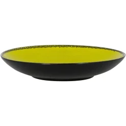 RAK Assiette coupe creuse rond vert porcelaine vitrifiée Ø 22,2 cm Fire Outlet