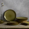 DUDSON Assiette coupe creuse rond vert porcelaine vitrifiée Ø 24,8 cm Harvest Best