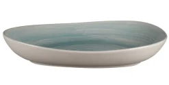 Assiette coupe creuse triangulaire Saphire porcelaine vitrifiée 27,8x22,7 cm stone Spot - RAK Clearance