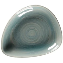 RAK Assiette coupe creuse triangulaire Saphire porcelaine vitrifiée 23,8x19,6 cm stone Spot Discount