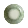 Assiette coupe creuse vert porcelaine vitrifiée Ø 24,8 cm Butterfly - DUDSON Discount