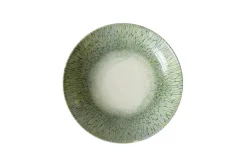 Assiette coupe creuse vert porcelaine vitrifiée Ø 24,8 cm Butterfly - DUDSON Discount