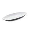Assiette coupe à fond plat ovale blanc cumulus porcelaine culinaire 36x16 cm Equinoxe - REVOL Best