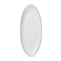 Assiette coupe à fond plat ovale blanc cumulus porcelaine culinaire 36x16 cm Equinoxe - REVOL Best