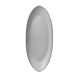 Assiette coupe à fond plat ovale poivre porcelaine culinaire 36x16 cm Equinoxe - REVOL Outlet