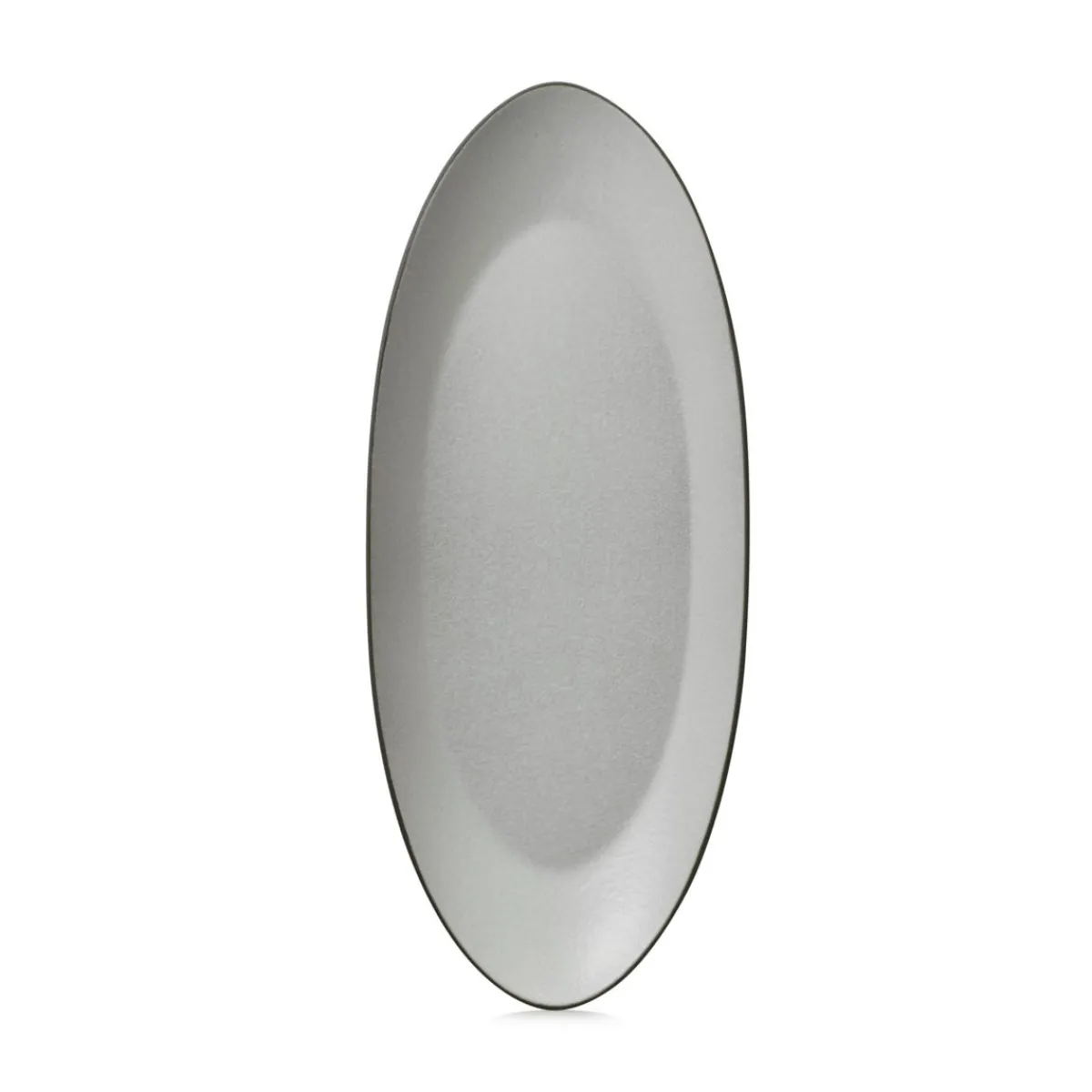 Assiette coupe à fond plat ovale poivre porcelaine culinaire 36x16 cm Equinoxe - REVOL Outlet