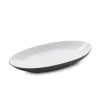 Assiette coupe à fond plat ovale blanc cumulus porcelaine culinaire 25x13,3 cm Equinoxe - REVOL Hot