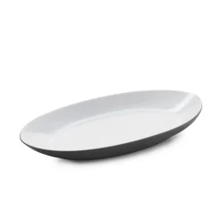 Assiette coupe à fond plat ovale blanc cumulus porcelaine culinaire 25x13,3 cm Equinoxe - REVOL Hot